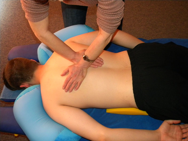 Reflexzonentherapie an der Wirbelsäule